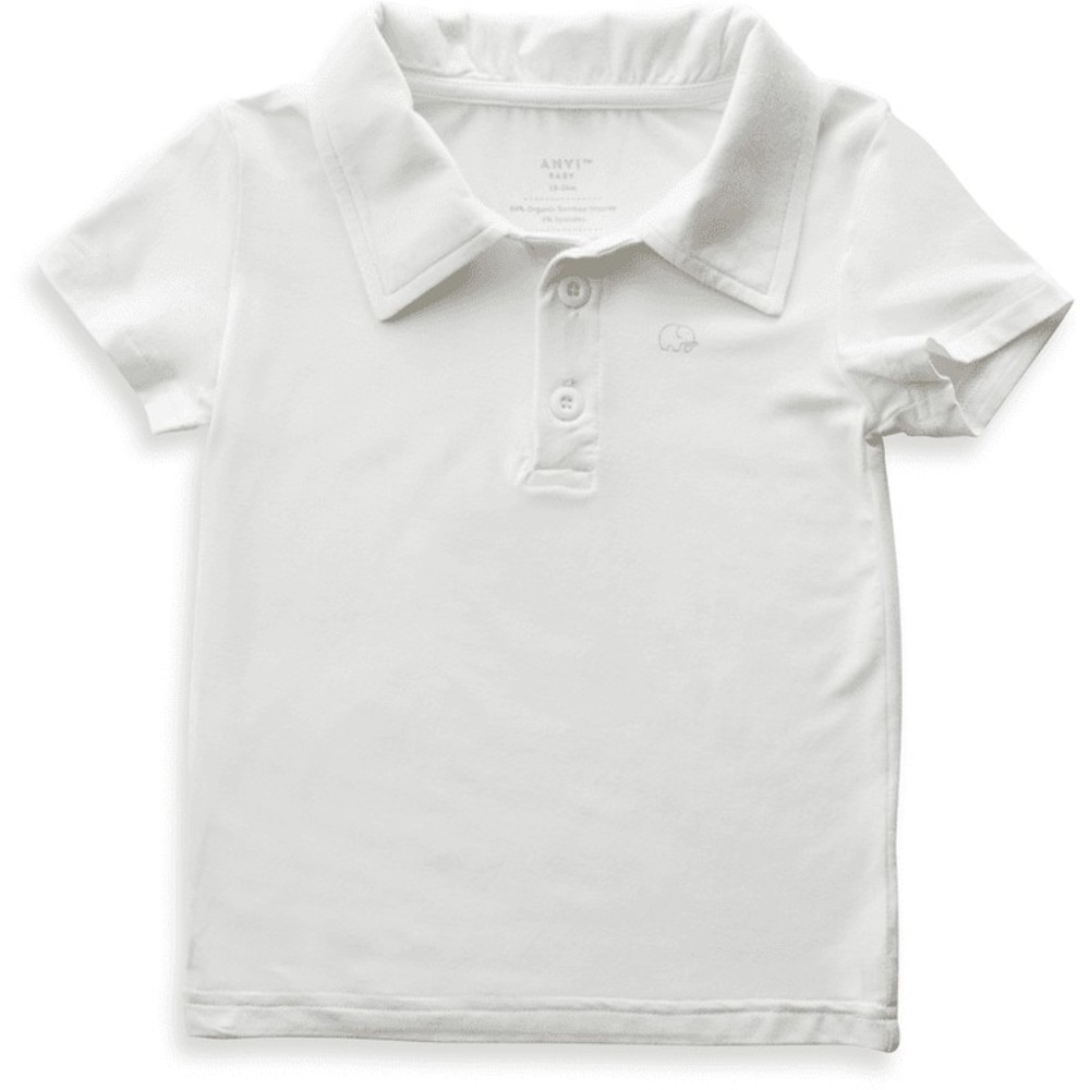 أنفي بيبي - تي شيرت بولو بأكمام قصيرة قابل للتخصيص - أبيض - 3 سنوات