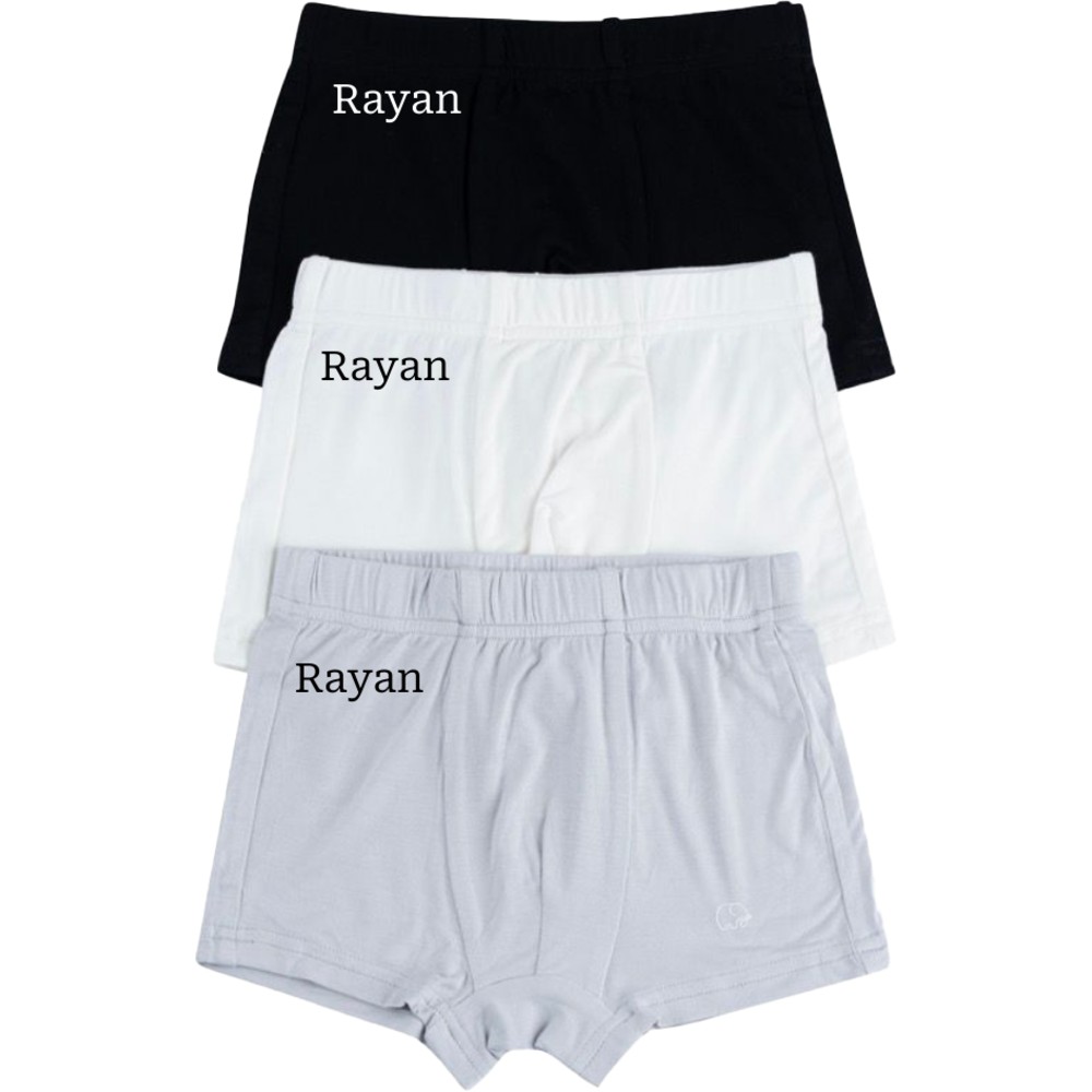 أنفي بيبي - طقم سراويل داخلية خيزران عضوي قابل للتخصيص - 5-6 سنوات - 3 قطع