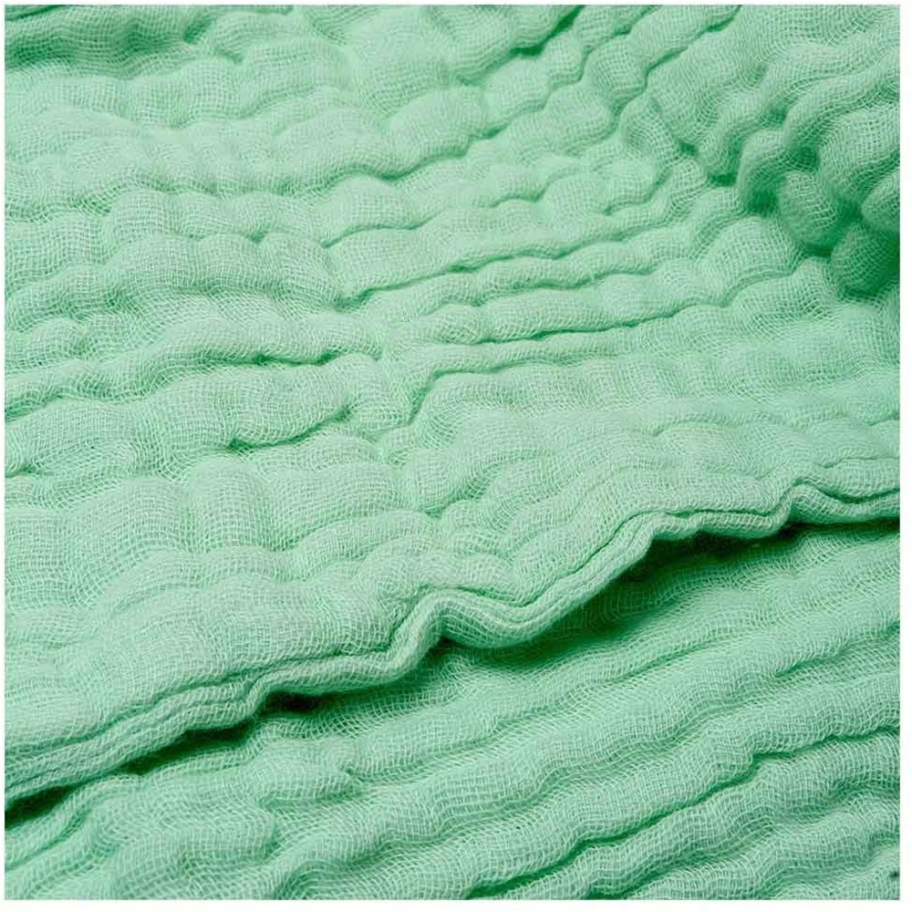 Anvi Baby - Personalized Organic Muslin Bath Towel - Green/White - 2 Pc Set