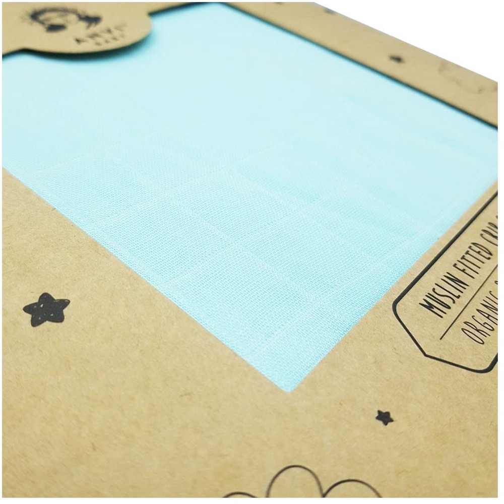 Anvi Baby - Personalized Organic Bamboo Muslin Fitted Sheet - Mint