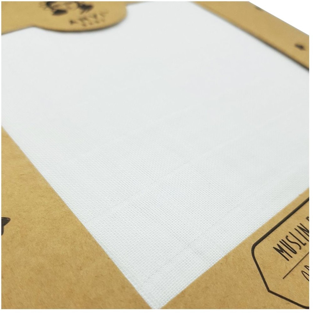 Anvi Baby - Personalized Organic Bamboo Muslin Fitted Sheet - White