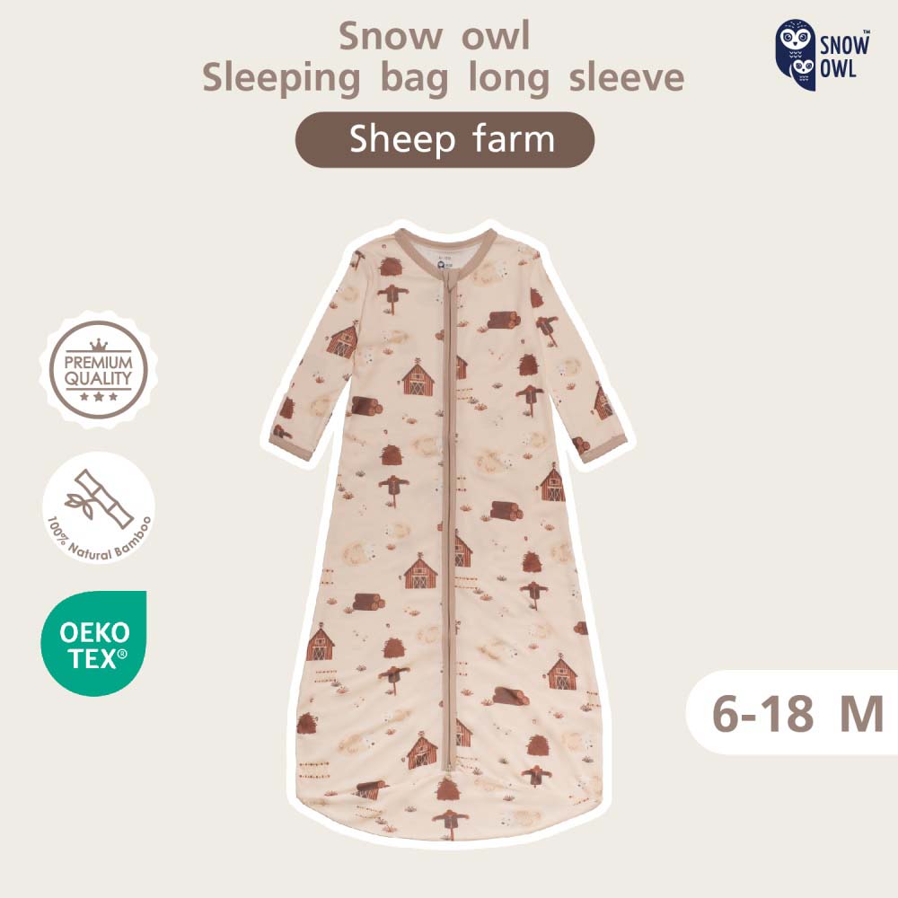 Snow Owl - Long Sleeve Sleeping Bag - Sheep Farm