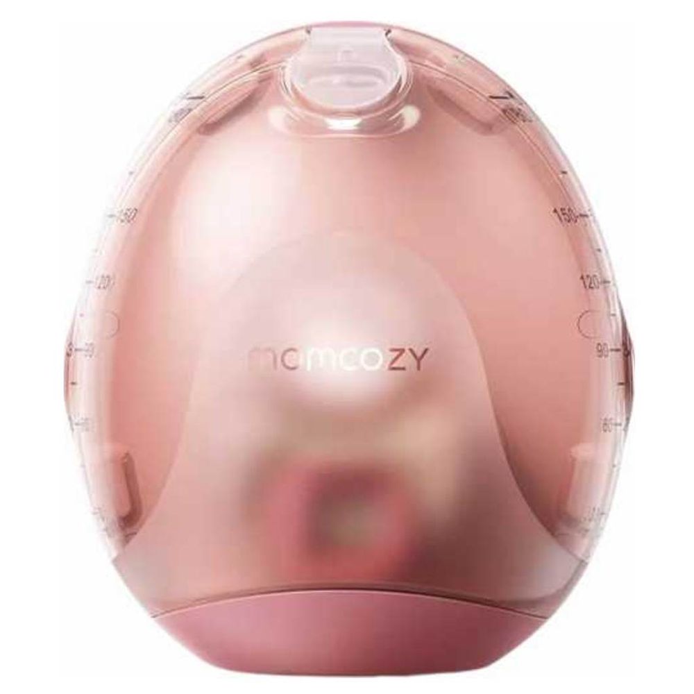 مضخة الثدي اللاسلكية Momcozy Air 1 مزدوجة اليدين، فائقة النحافة، قابلة للشحن اللاسلكي، لون أحمر مريح