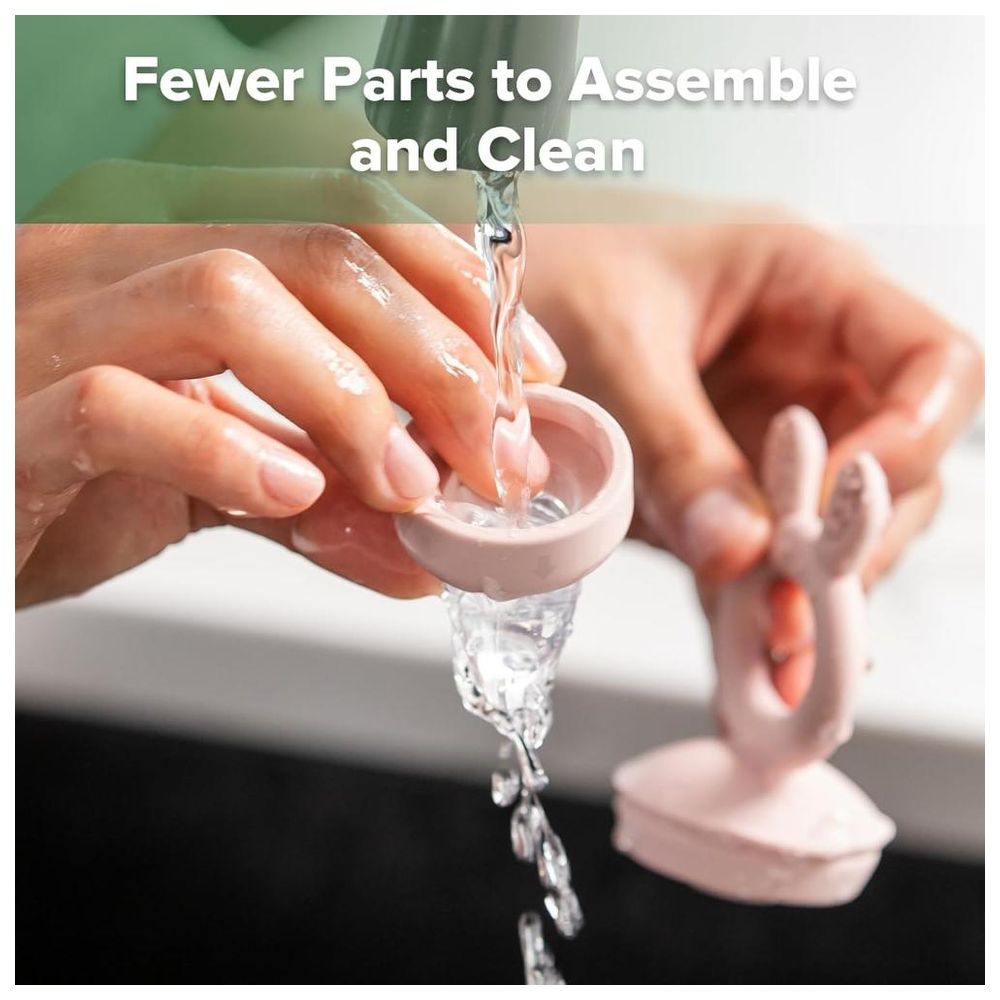 هاكا - مجموعة تجميد وتغذية الطعام الطازج، تتضمن عضاضة وصينية للمضغ - لون وردي فاتح - قطعتان