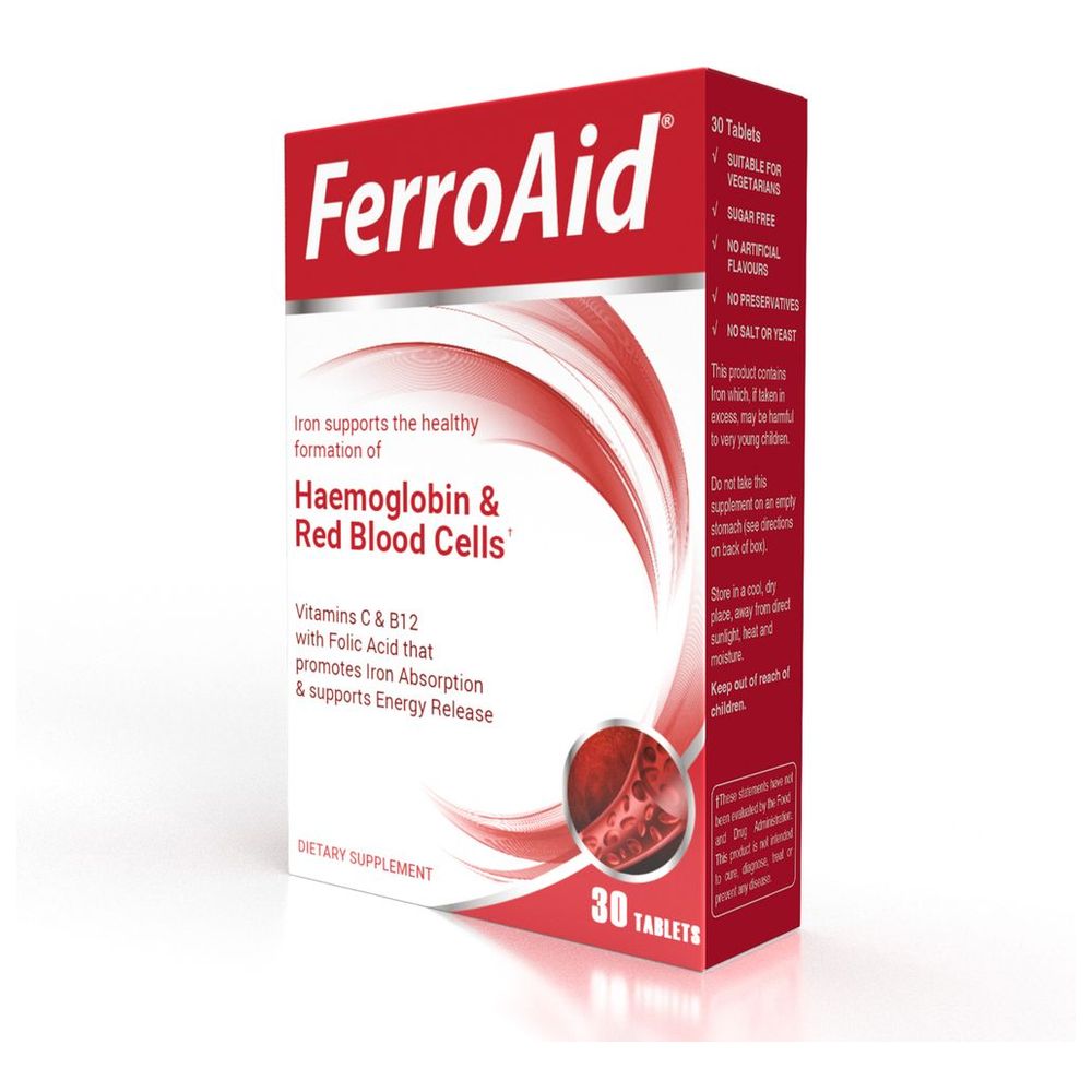 Vital Healthcare - FerroAid Iron Dietary Supplement Tablets - 30's