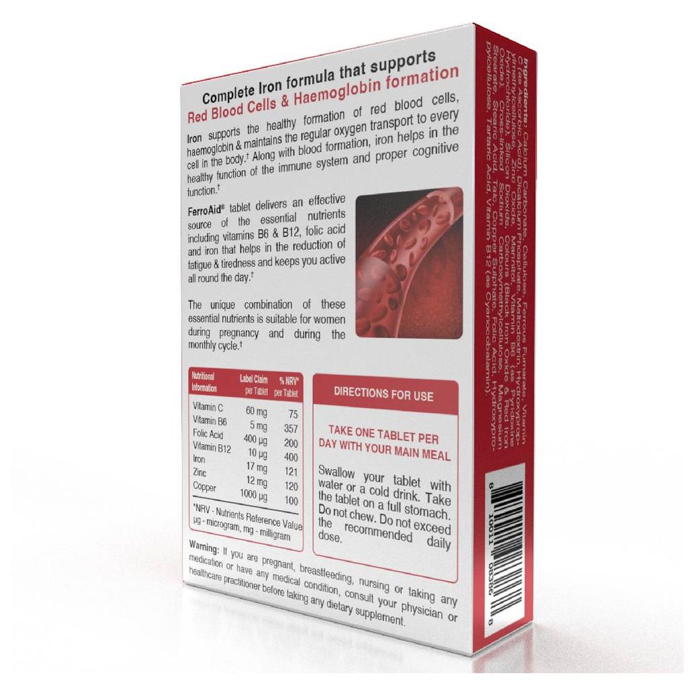 Vital Healthcare - FerroAid Iron Dietary Supplement Tablets - 30's