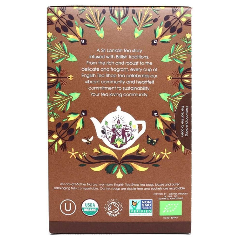إنجلش تي شوب - شاي روويبوس بالشوكولاتة والفانيليا عضوي 100% - 20 كيس شاي - 50غ
