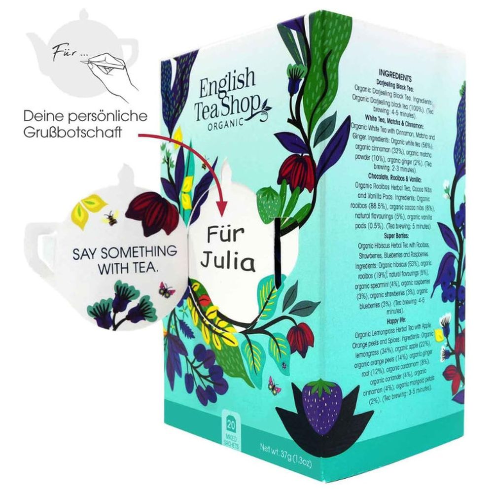 إنجلش تي شوب - تشكيلة شاي عضوي - 20 كيس شاي - 37غ