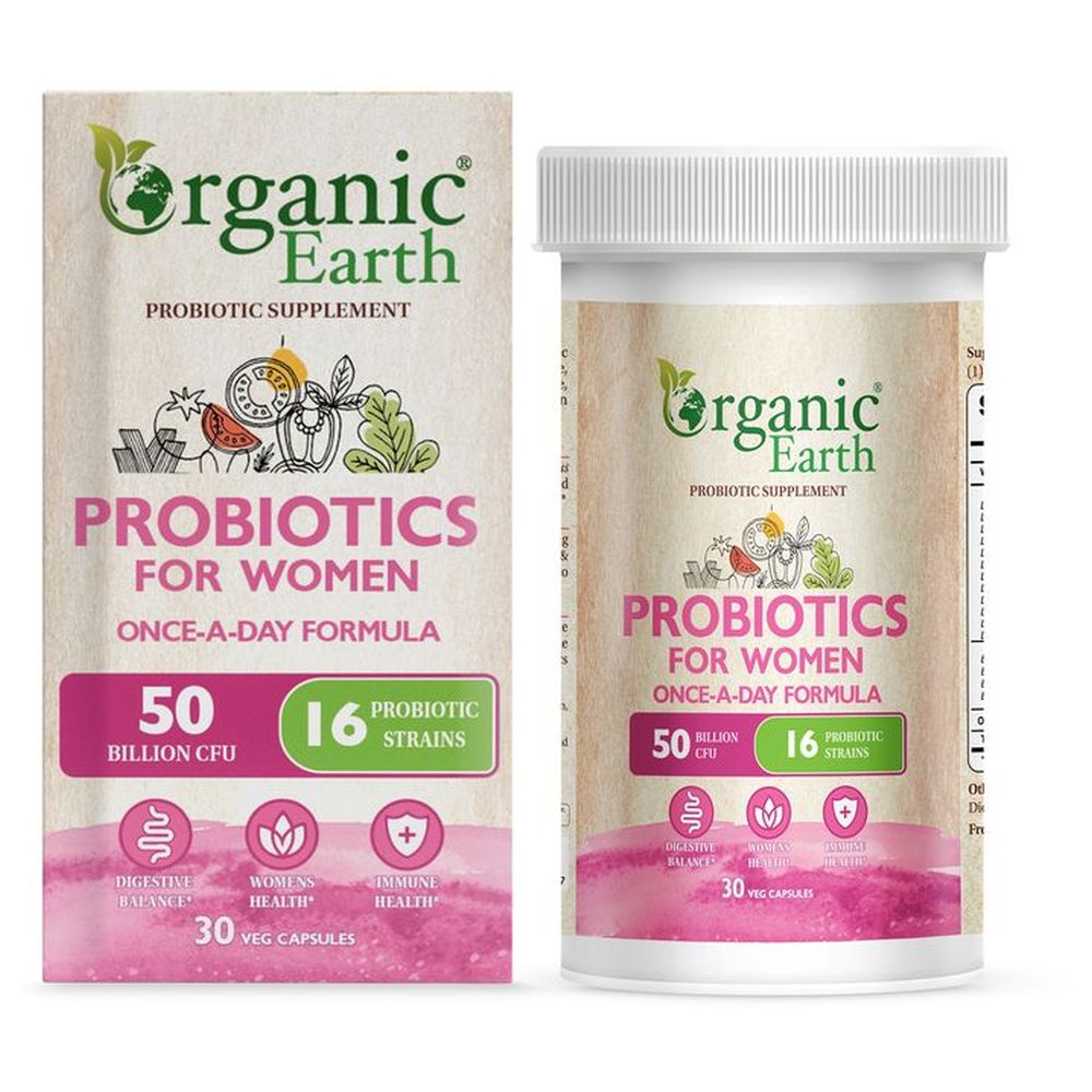 أورجانيك إيرث - كبسولات بروبيوتيك للنساء - 30 كبسولة