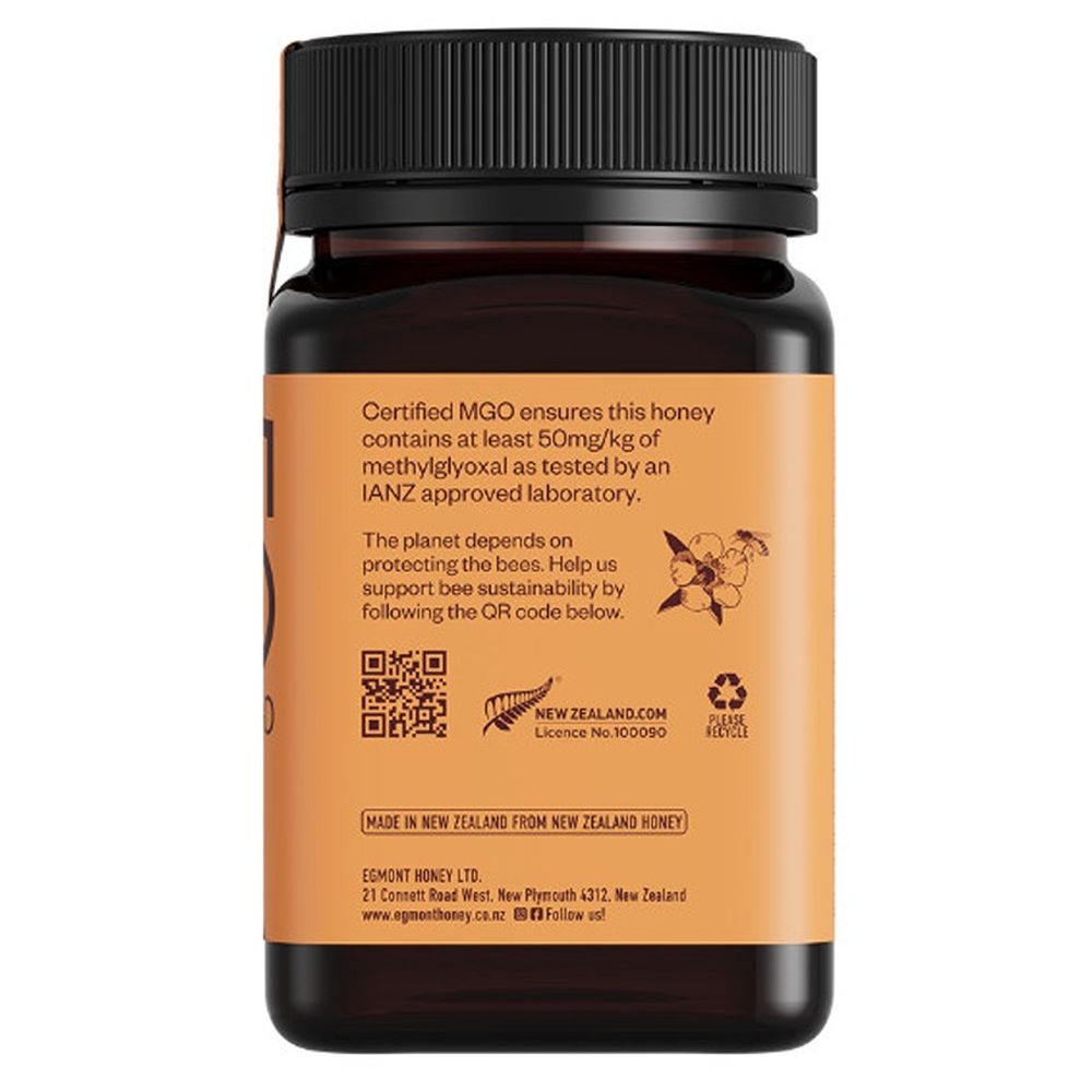 Egmont Honey - Raw Manuka Multifloral Honey - 50+ MGO - 500 gm