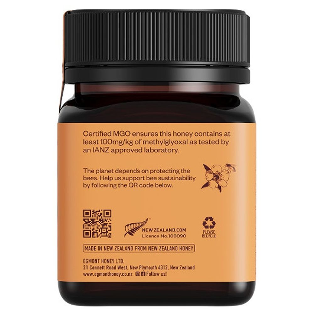 Egmont Honey - Raw Manuka Multifloral Honey - 100+ MGO - 250 gm