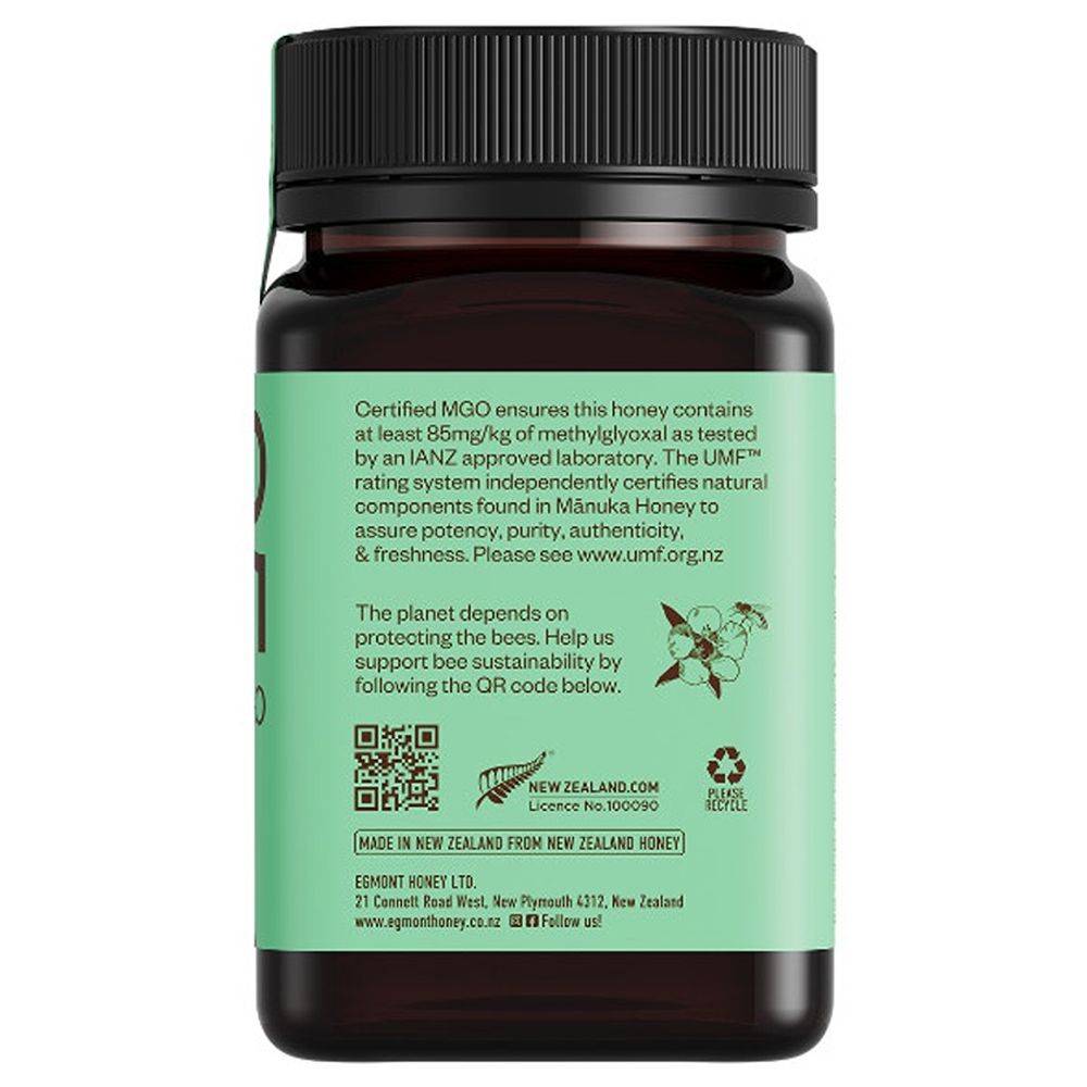 Egmont Honey - Raw Manuka Honey 85+ MGO & 5+ UMF - 500 gm