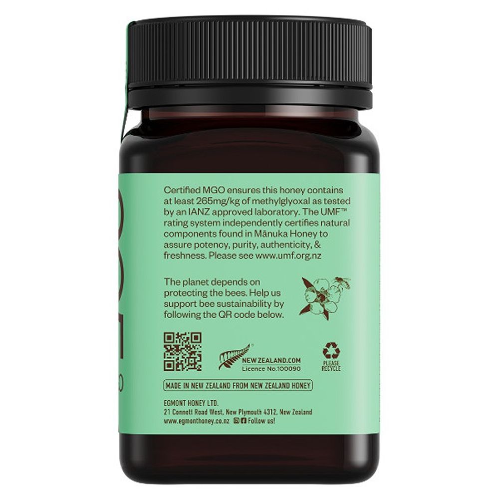 Egmont Honey - Raw Manuka Monofloral Honey 10+ UMF & 265+ MGO - 500 gm