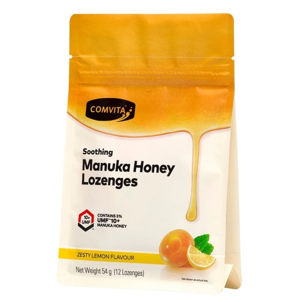 كومفيتا - أقراص عسل مانوكا المهدئة - الليمون المنعش - 12 قرص