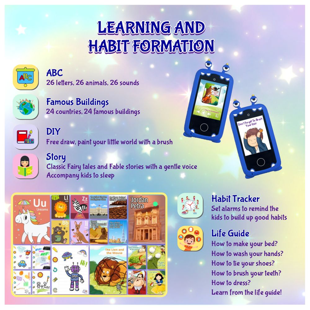 ESSEN - Kids Smart Phone Toy For Boys - Blue