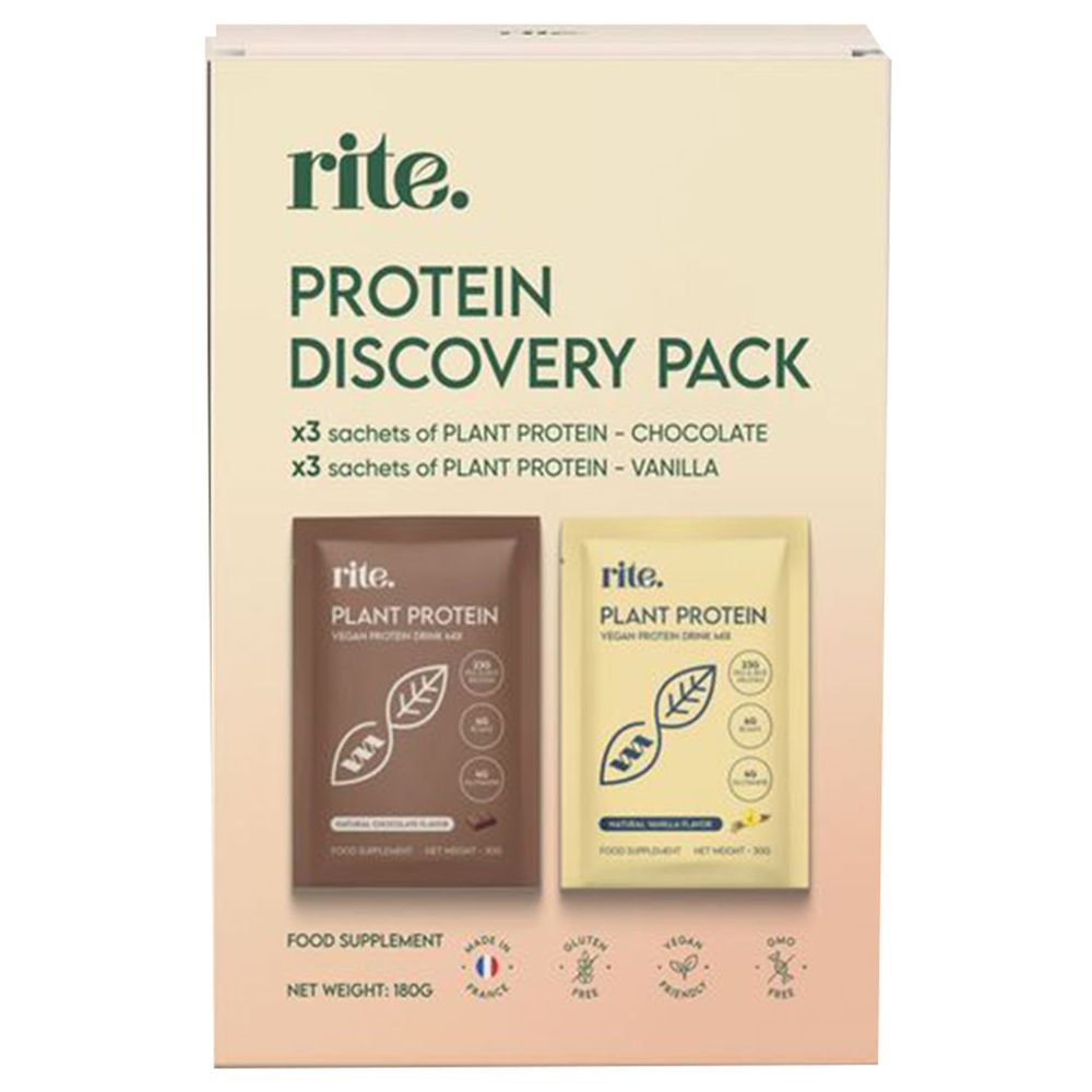 Rite - Plant Protein Discovery Box Set - Vanilla/Choco - 6 Pcs