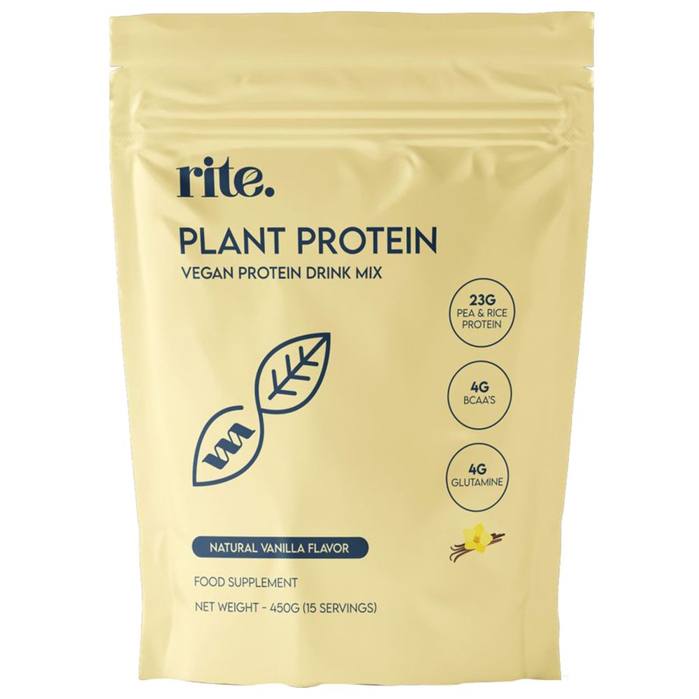 رايت - كيس بروتين نباتي - 450 جم - فانيليا