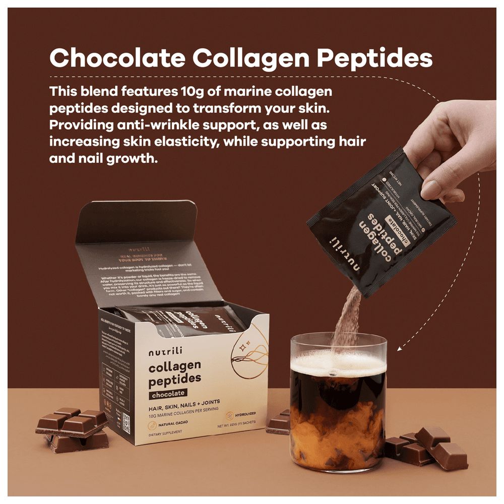 Nutrili - Marine Collagen Peptides - Chocolate - 24 Sachets