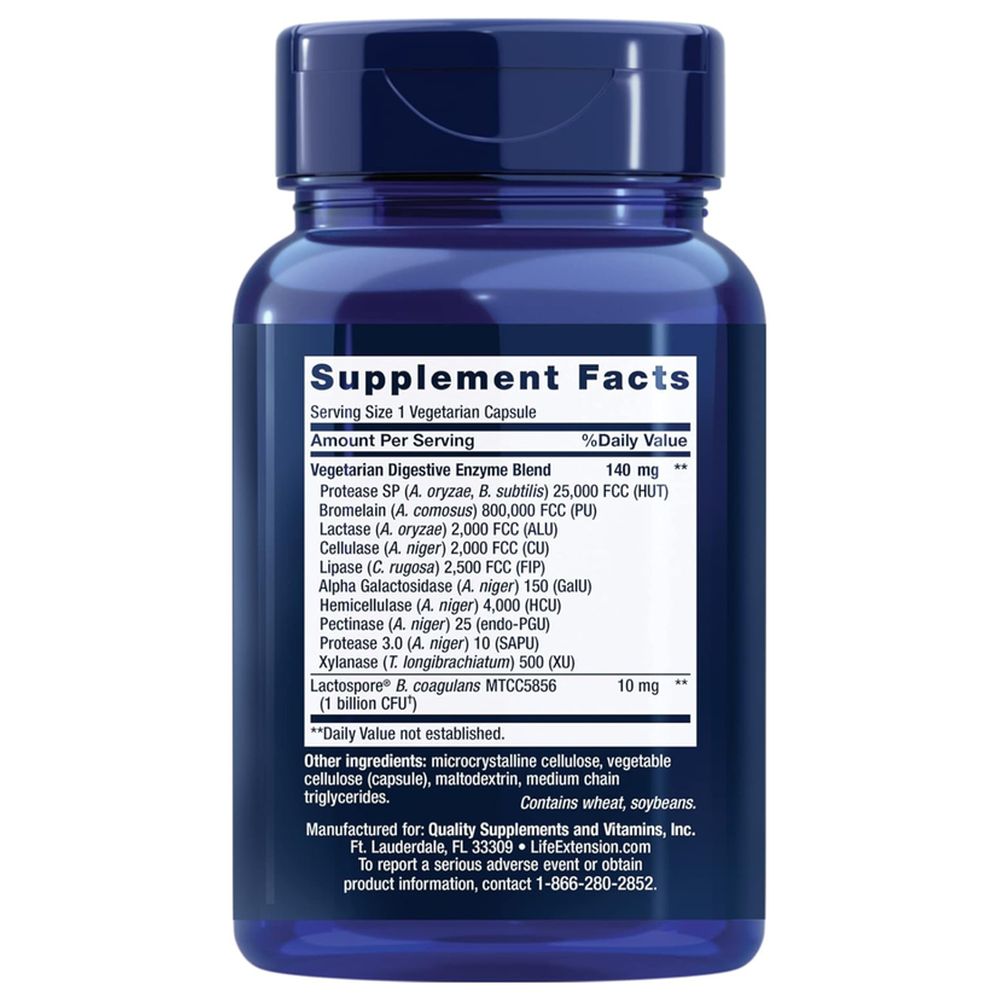 Life Extension - Enhanced Super Digestive Enzymes - 60 Veg Caps