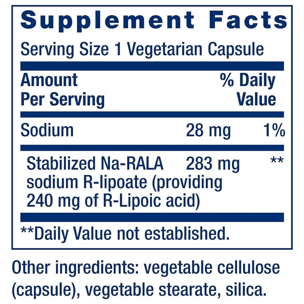 Life Extension - Super R-Lipoic Acid 240 Mg Supports Cellular Energy - 60 Veg Caps
