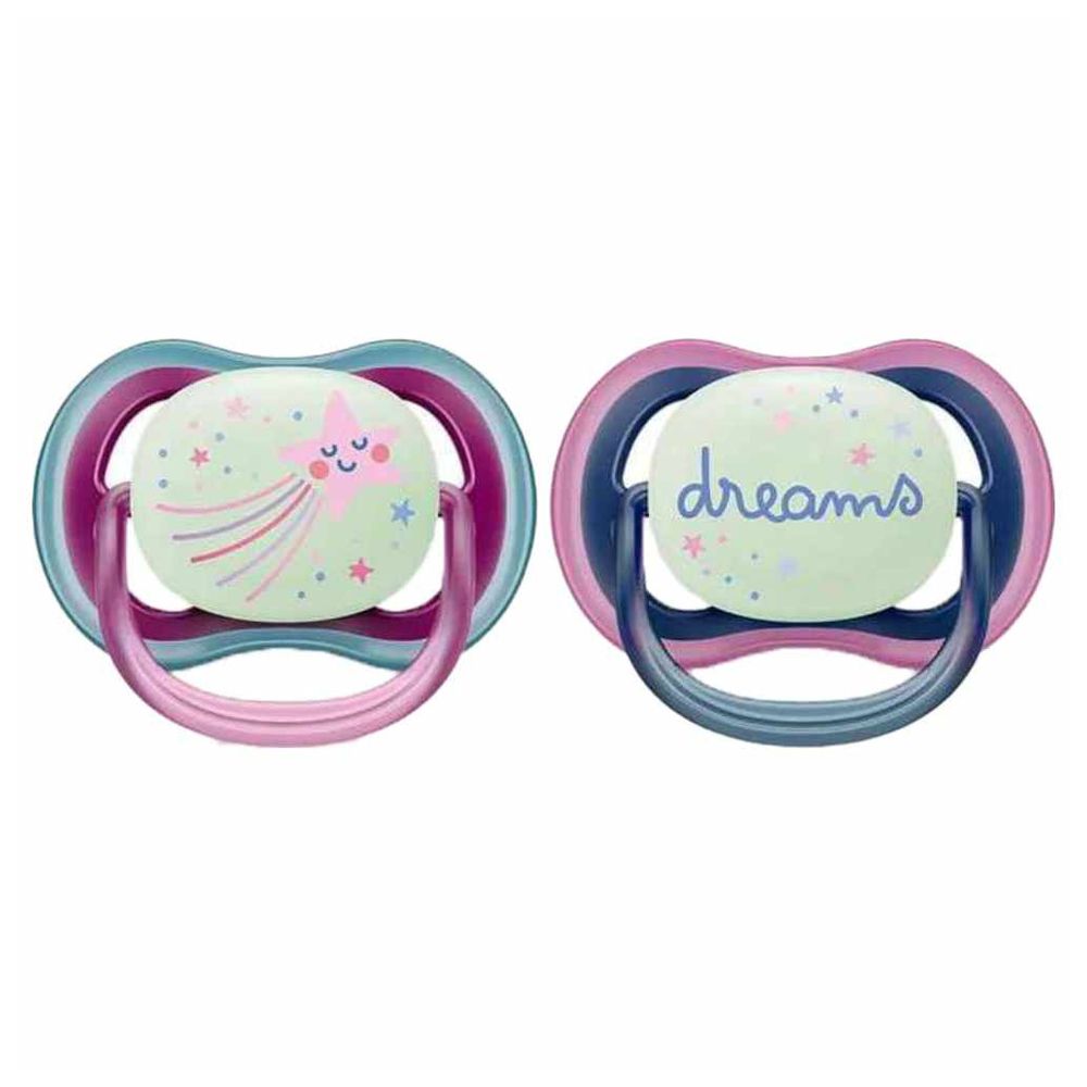 Philips Avent - Ultra Air Glow In The Dark Night Soother - 6-18 M - Pink - 2  Pc Set