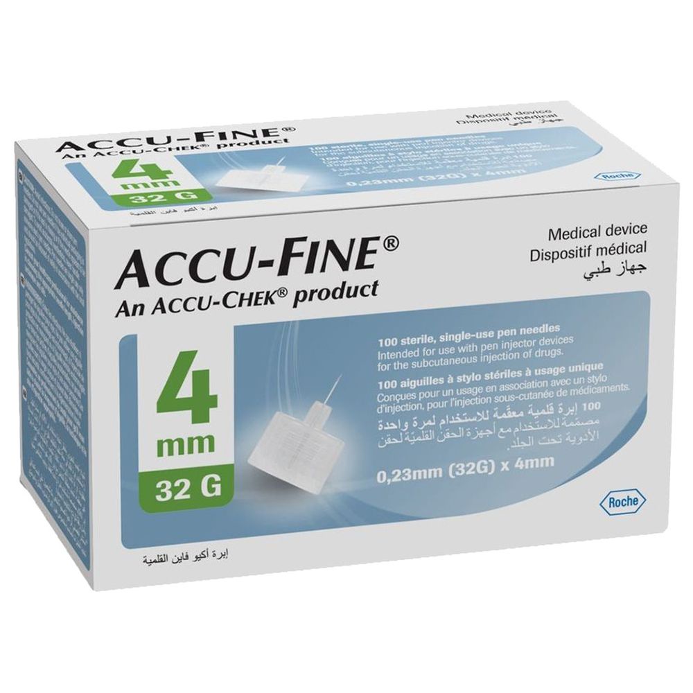 Accu-Fine - Pen Needles - 32 g x 4mm - 100 Pcs