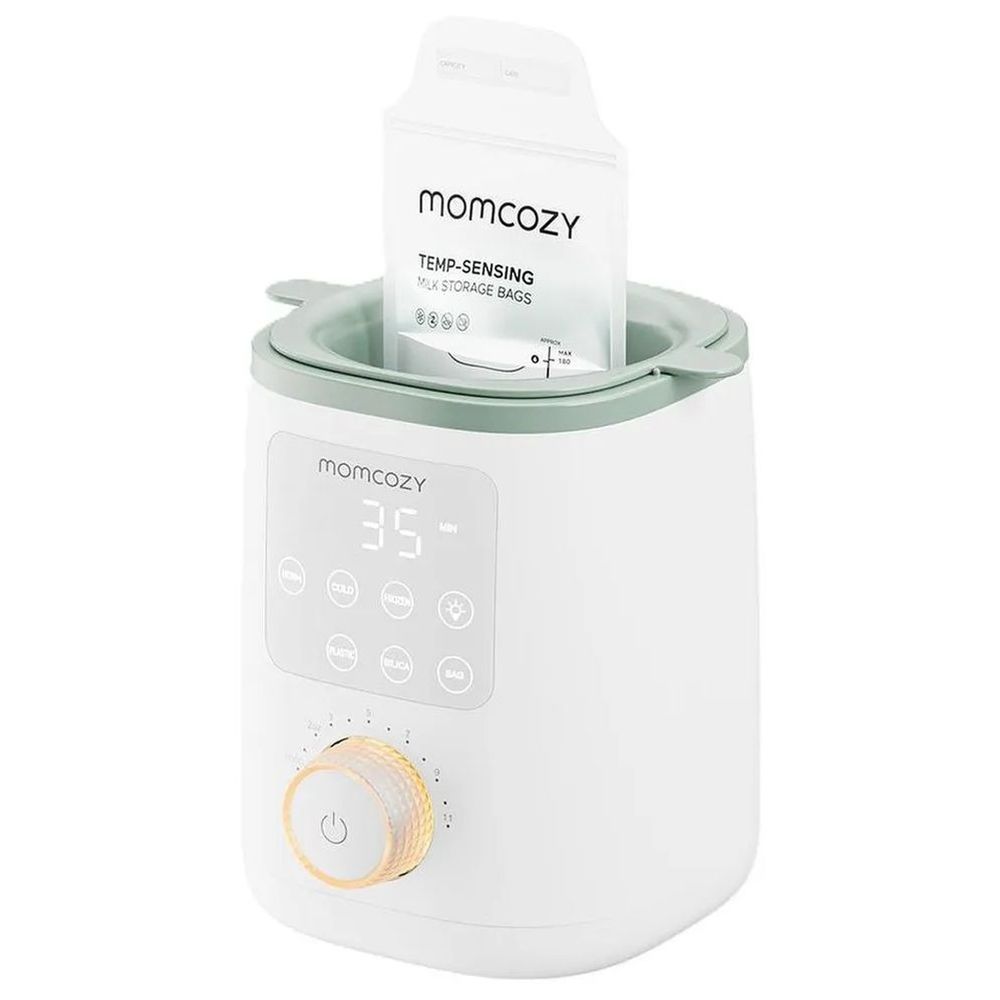 Momcozy Nutri Smart Baby Bottle Warmer - White/Green