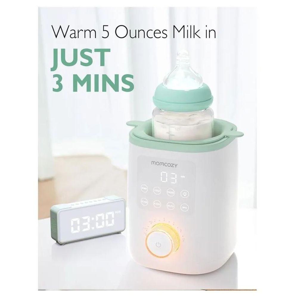 Momcozy Nutri Smart Baby Bottle Warmer - White/Green