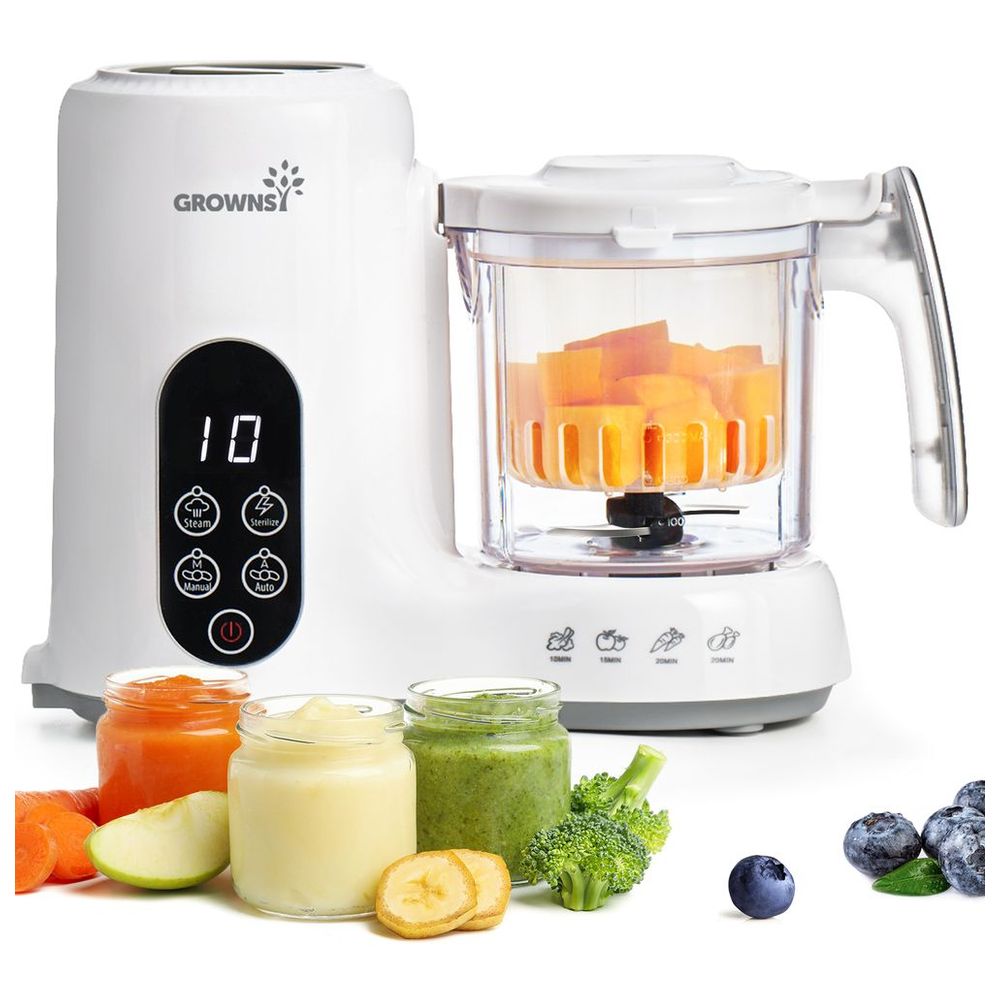 Grownsy - Food Maker Steamer Blender - Auto Cooking Grinding and Sterilizing for Baby