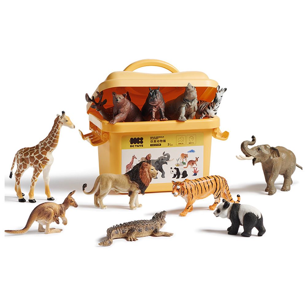 Babycare - Wild Animals Playset - 12 Pcs