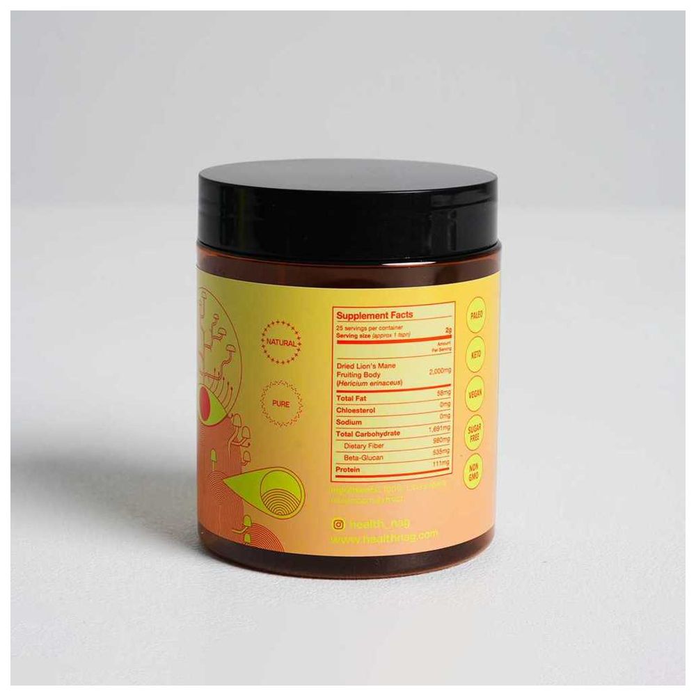 Health Nag - Lion's Mane Mushroom Powder - 25 Servings