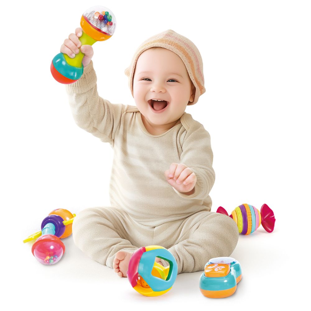 Hola - Grab & Shake Rocking Activity Rattle - Multicolor