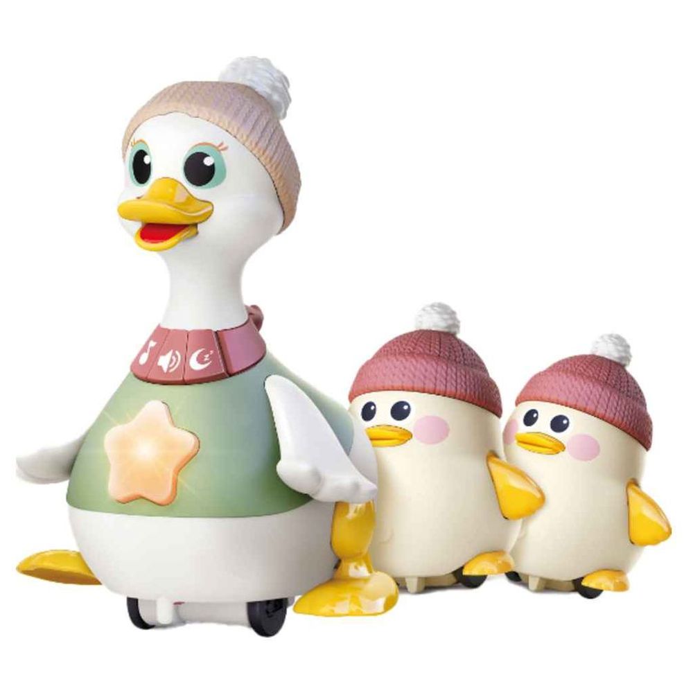 Hola Waddling Duck Family Interactive Tummy Time Toy