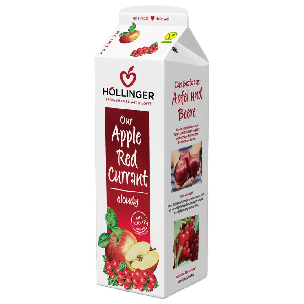Hollinger - No Added Sugar Apple Red Currant Juice - 1 L