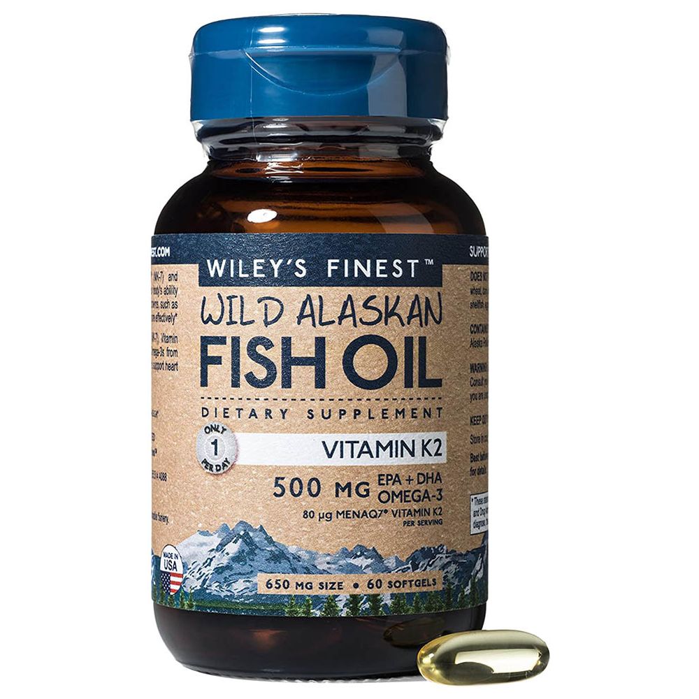 وايليز فاينيست - كبسولات فيتامين ك2 مع إي بي إيه + دي إتش إيه - 60 كبسولة