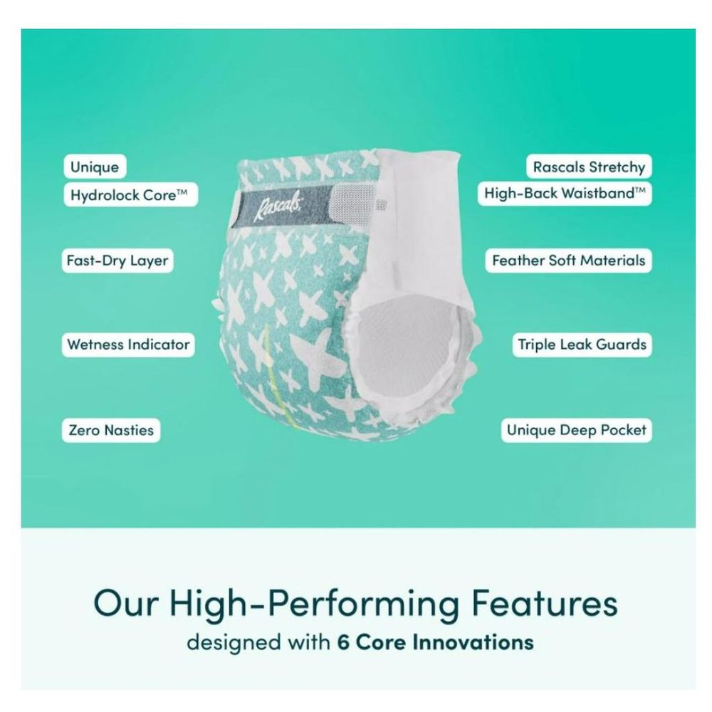 Rascal + Friends Premium Baby Diapers - 6-11 Kg - Size 3 - 44 Count