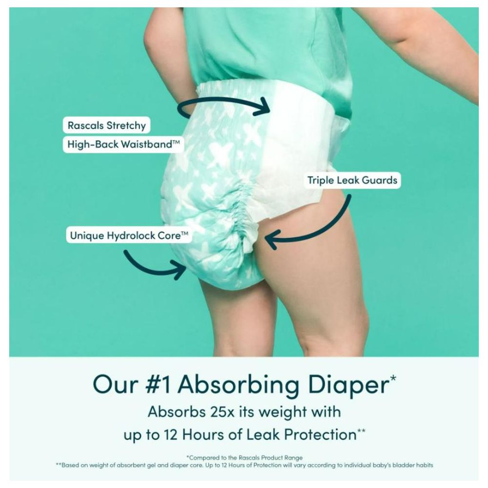 Rascal + Friends - Premium Baby Diapers - 10-15 Kg - Size 4 - 36 Count