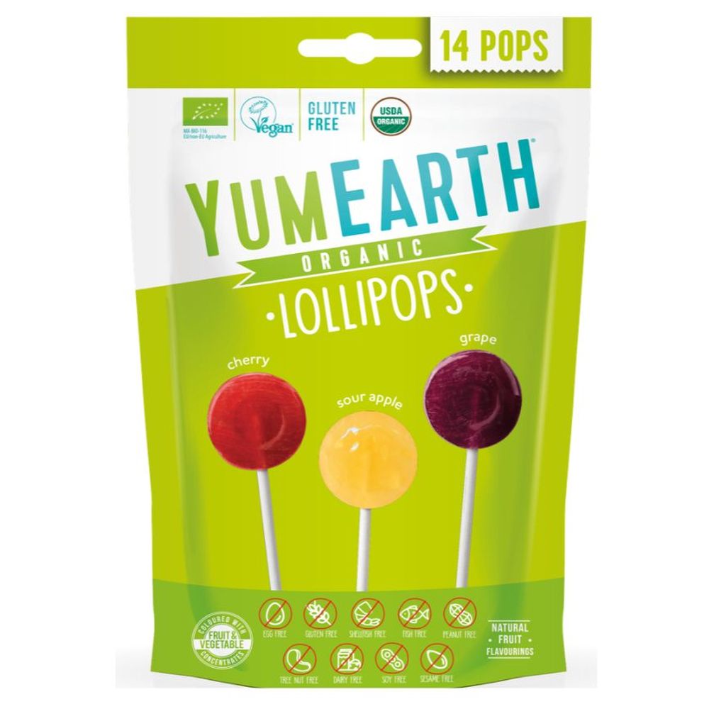 يوم إيرث - مصاصات حامضة عضوية 14 قطعة 85 غرام