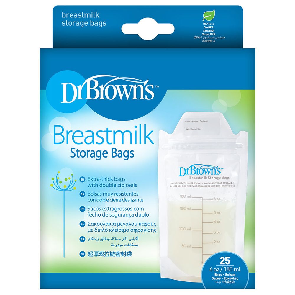Dr. Brown's - Breastmilk Storage Bags - 180 ml