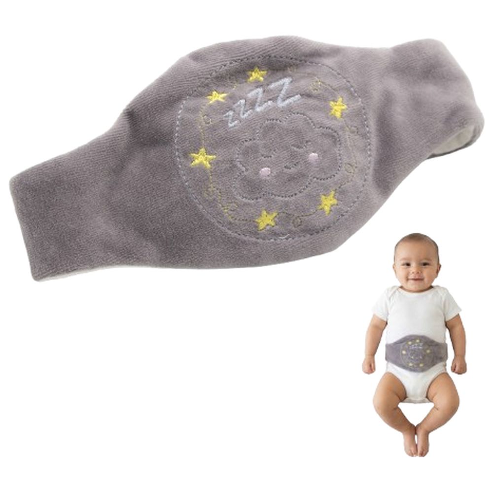 بيبي جيم - حزام مغص للأطفال محشو بنواة الكرز - رمادي