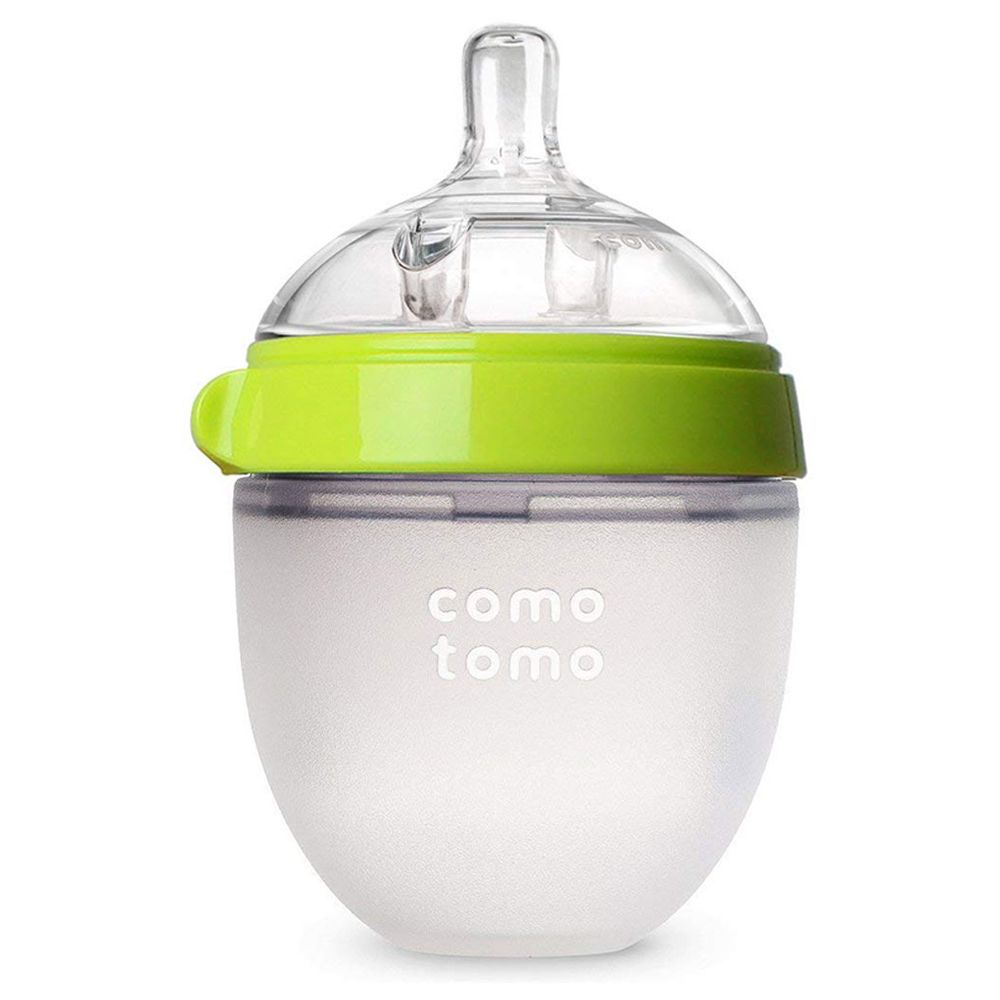 كوموتومو - رضّاعة ناتشورال فيل للأطفال 150 مل - أخضر