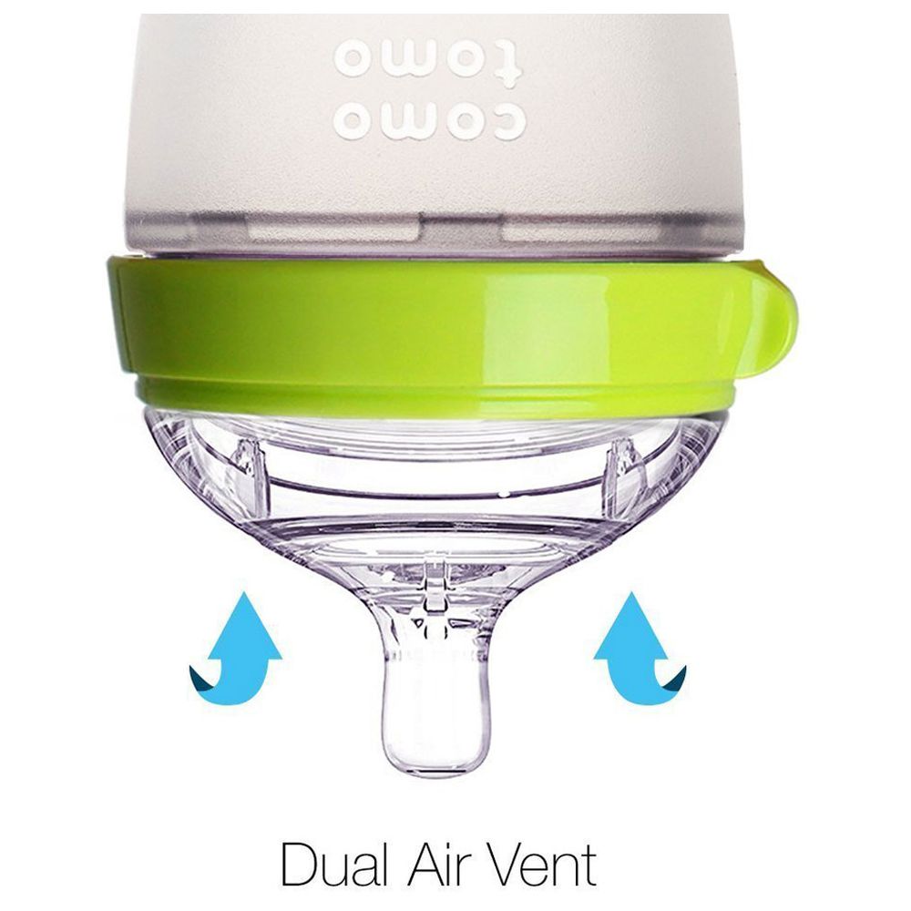 Comotomo - Natural Feel Baby Bottle - Green - Pack Of 2