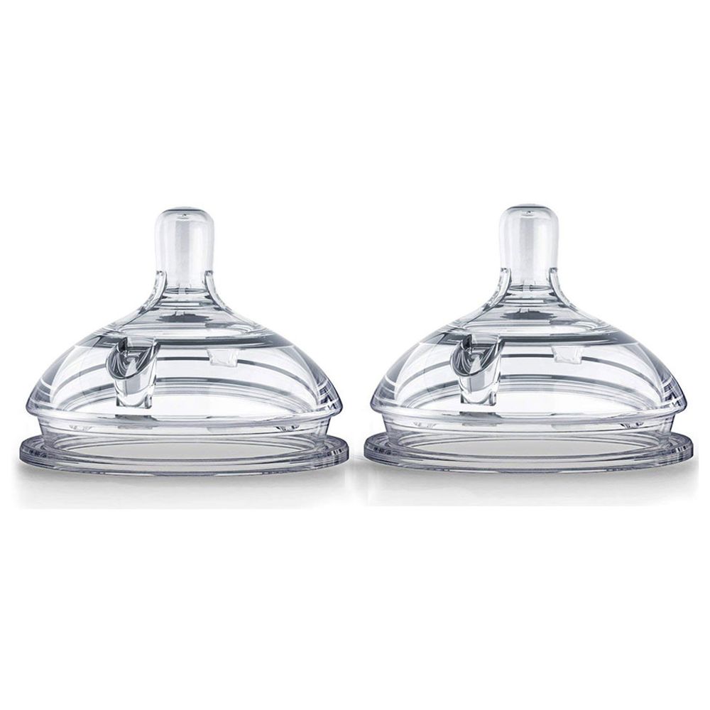 Comotomo - Natural Teat Silicone Nipples - Medium Flow - 2  Pc Set