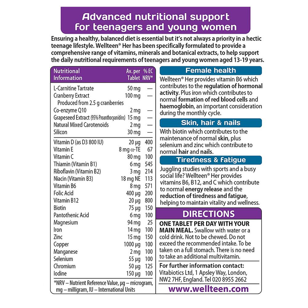 فيتابايوتكس – حبوب ويلتين هير – 30 حبة