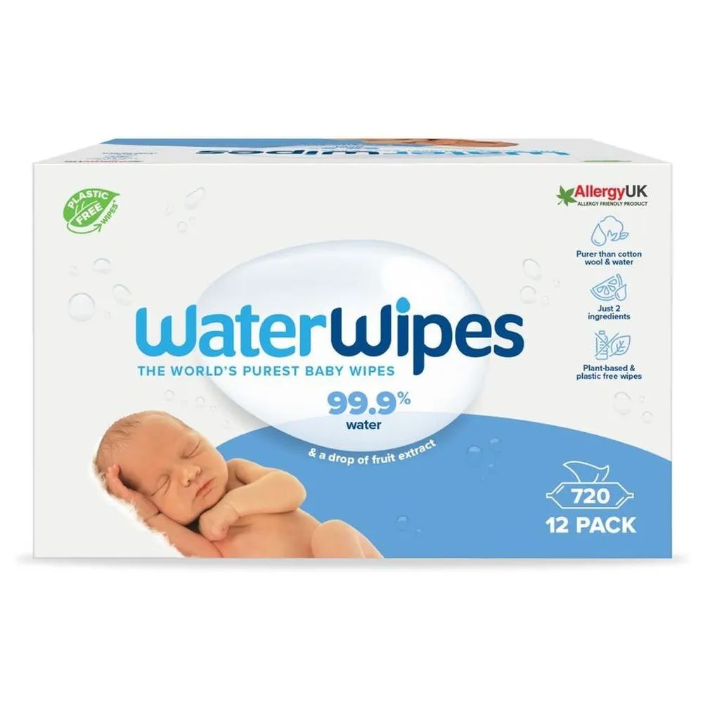 WaterWipes Original Plastic Free Unscented Wet Wipes - 720pcs
