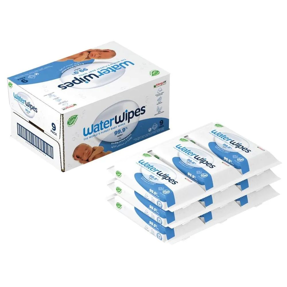 WaterWipes Original Plastic Free Unscented Wet Wipes - 540pcs