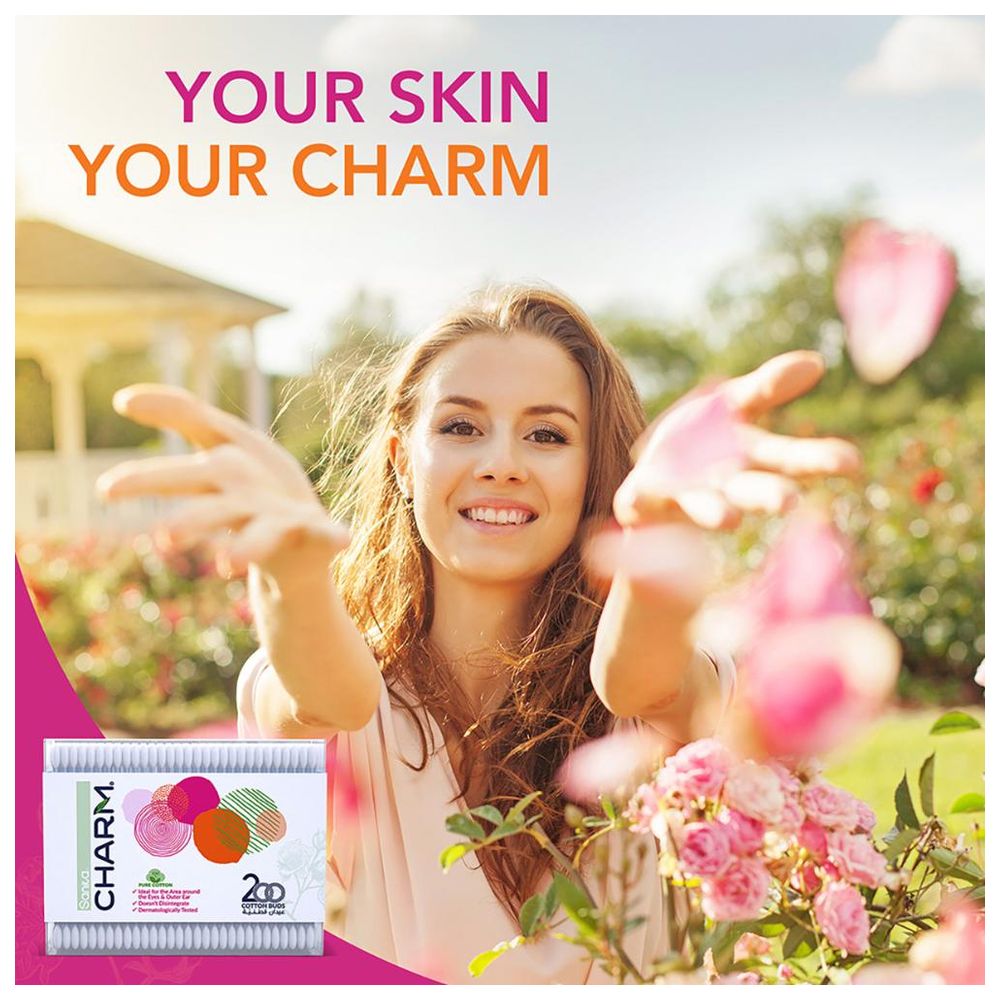 سانيتا تشارم - أعواد قطنية 100٪ - 200 عود