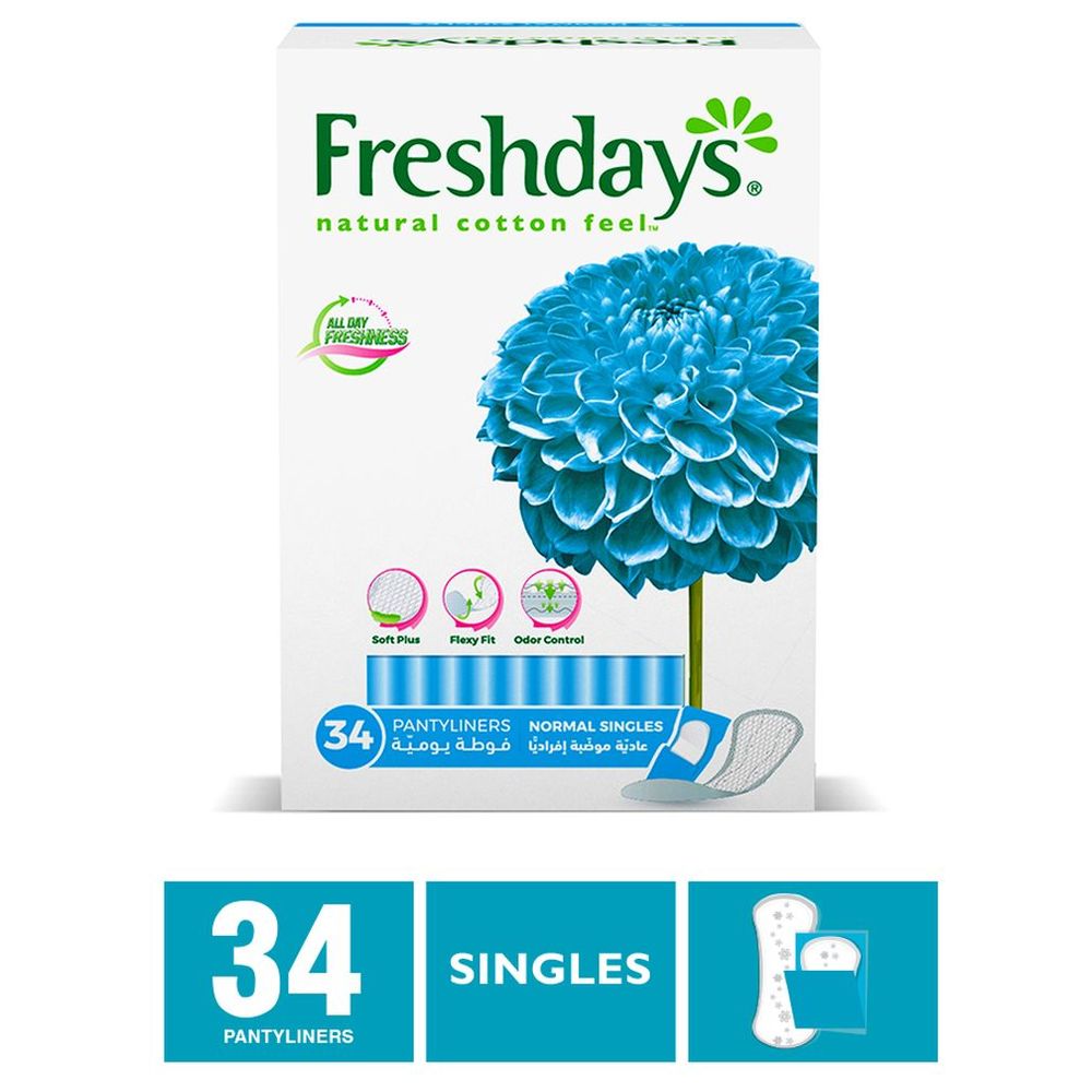 Freshdays - Daily Liners Normal Singles 34pcs