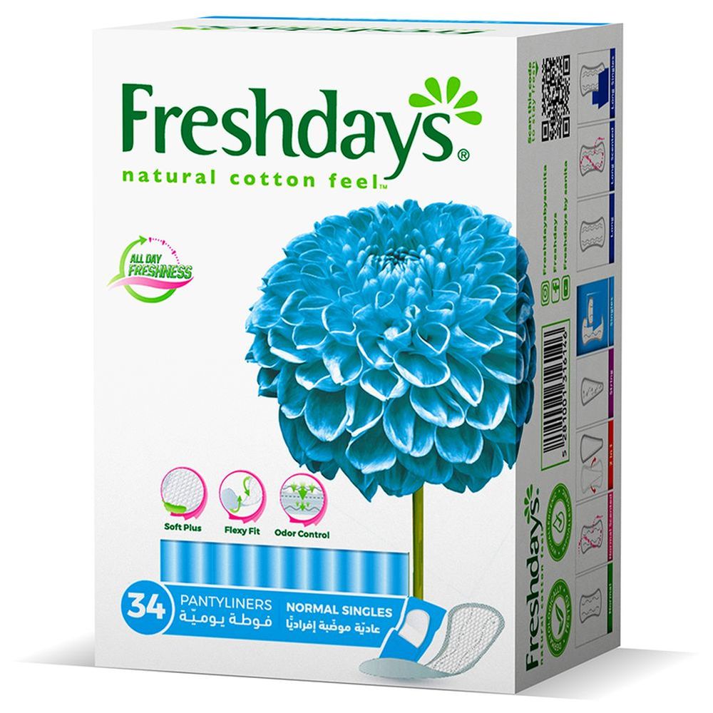 Freshdays - Daily Liners Normal Singles 34pcs