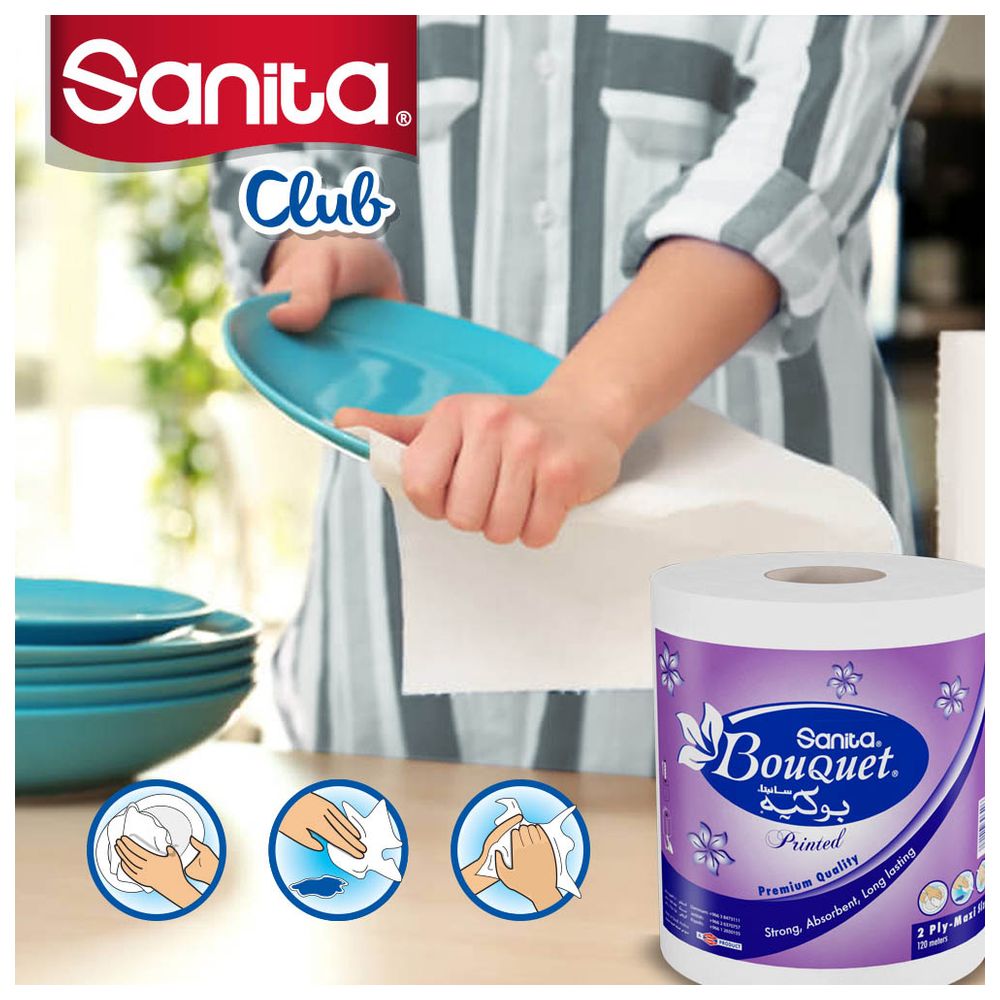 Sanita Bouquet - Maxi Roll 2 Ply 120m